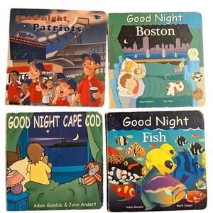 Goodnight Board Baby Books-Patriots, Boston, Cape Cod,Fish Adam Gamble